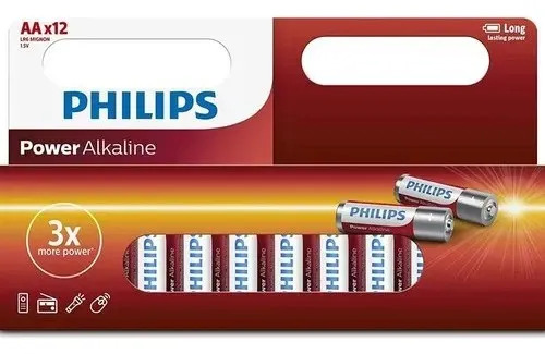 Pilas Alcalinas Aa Philips Lr6 X 12