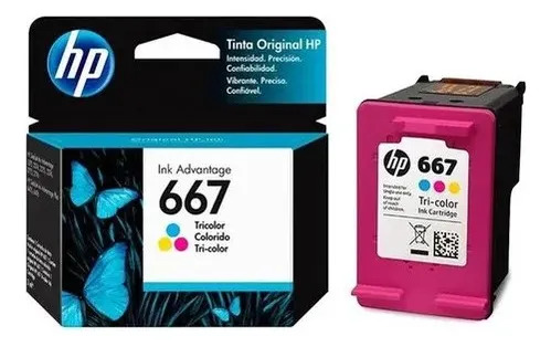 Cartucho De Tinta Hp 667 Tricolor Original