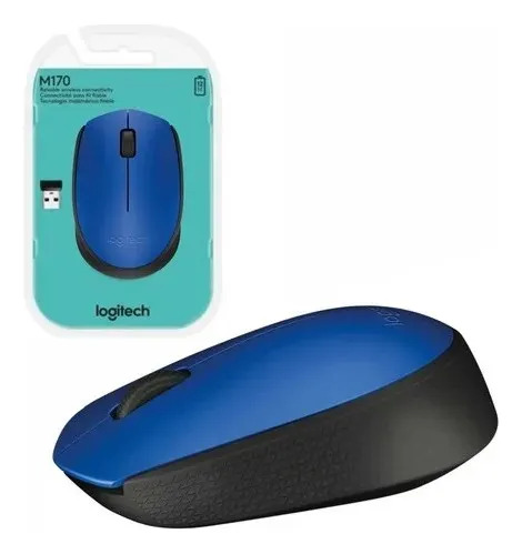 Mouse Logitech M170 inalámbrico azul