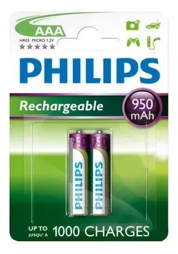 Batería Recargable Philips Aaa 950mAh R03B2A95/97