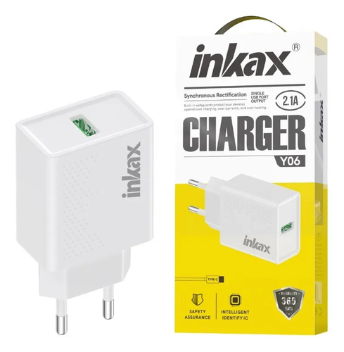 Cargador USB-A 2.1A Inkax