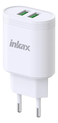 Cargador de Pared 12W 2.4A 2 Puertos USB-A Blanco