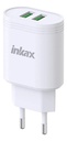 Cargador de Pared 12W 2.4A 2 Puertos USB-A Blanco