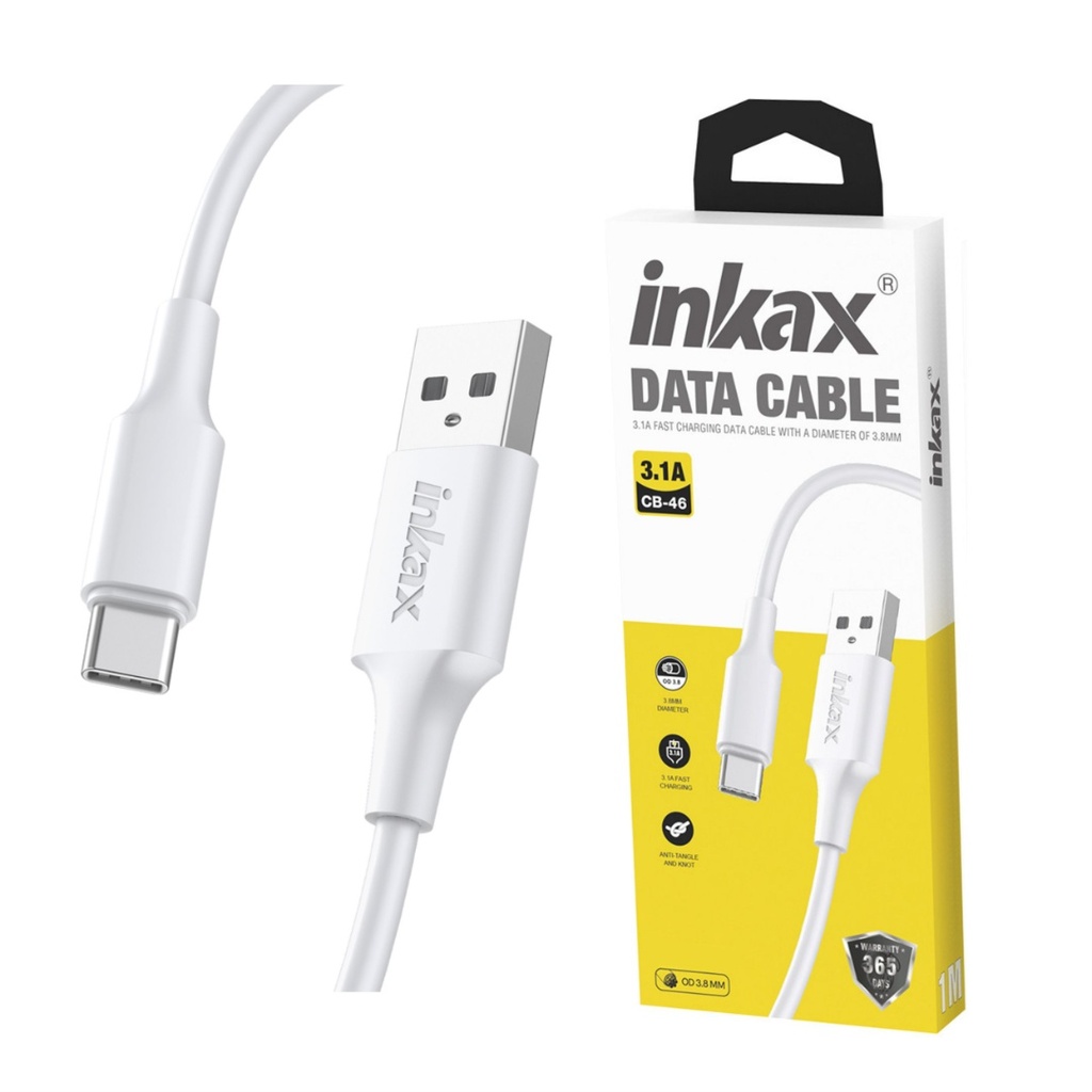 Cable Inkax Tipo-C 3.1A blanco 2M