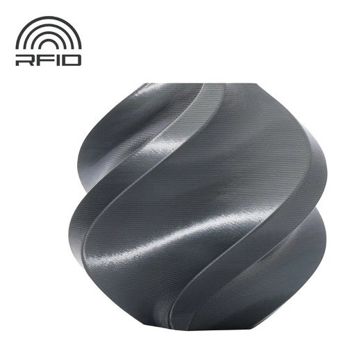 Filamento Bambu Lab PLA Silk+ Gris Titanio 1.75mm 1kg