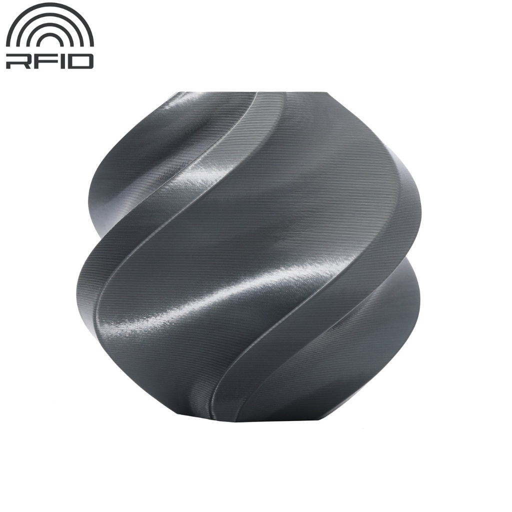 Filamento Bambu Lab PLA Silk+ Gris Titanio 1.75mm 1kg