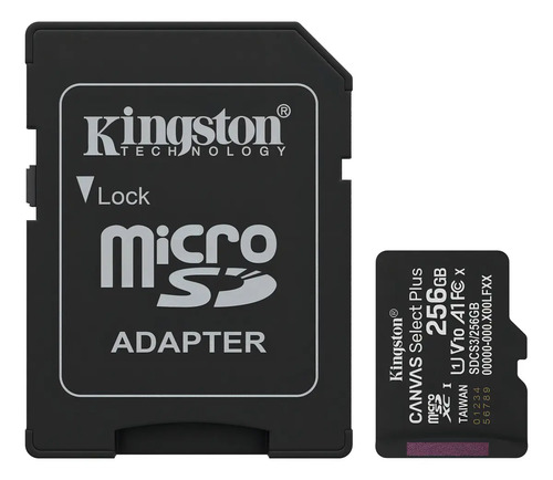 Tarjeta microSD 256GB Clase 10 Uhs-I