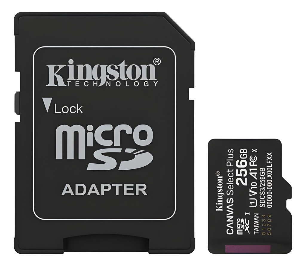 Tarjeta microSD 256GB Clase 10 Uhs-I