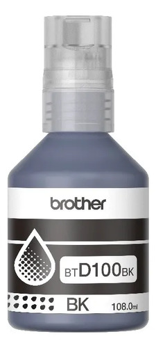 Botella De Tinta Brother Btd100bk Negro 108ml