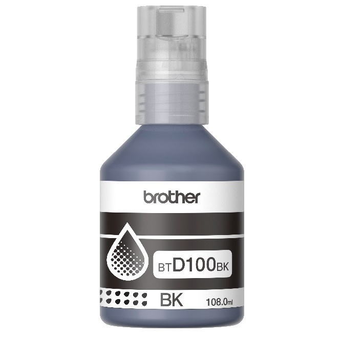 [BTD100BK] Botella tinta Brother BTD100BK Negra