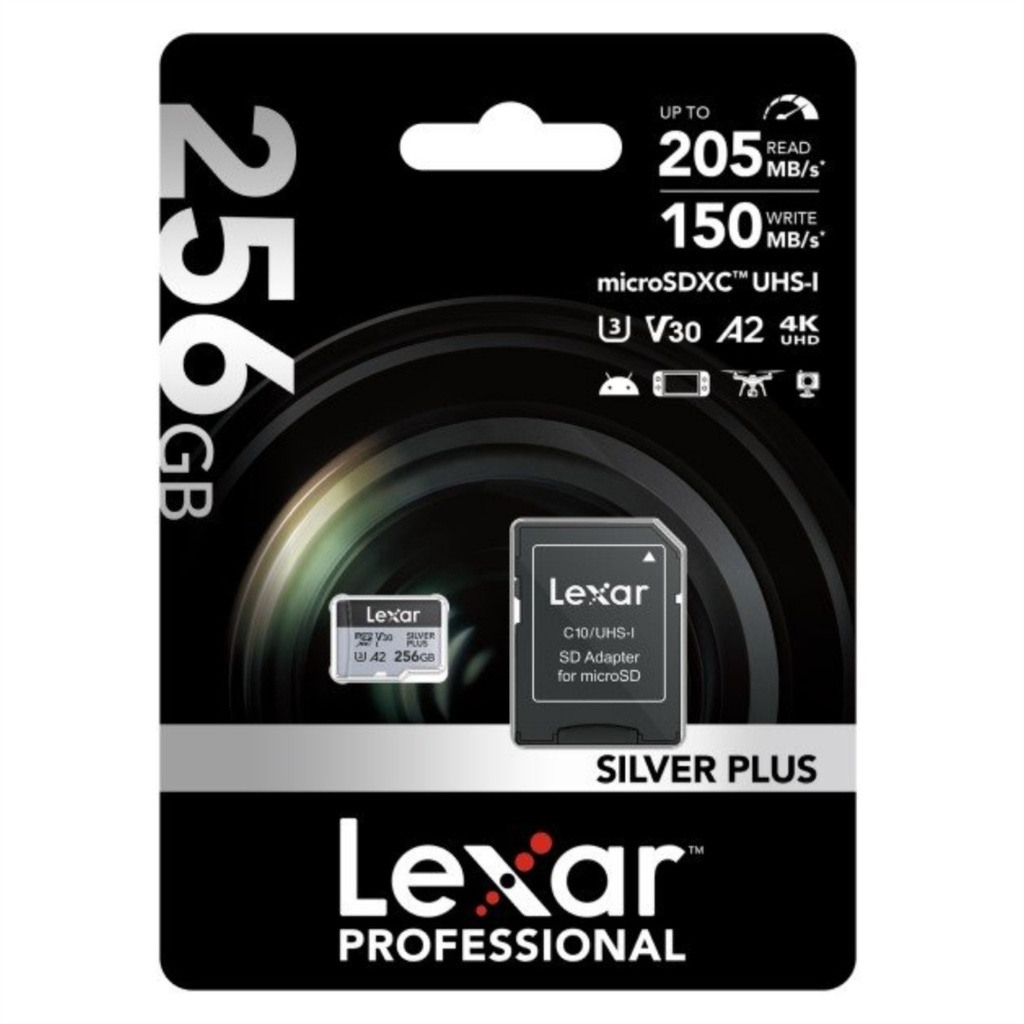 [Silver Plus] Memoria microSDXC Lexar Pro 256GB Silver Plus