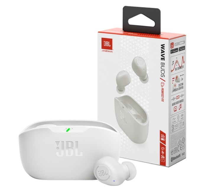 [Wave Buds 2] Auricular JBL Wave Buds 2 blanco Bluetooth
