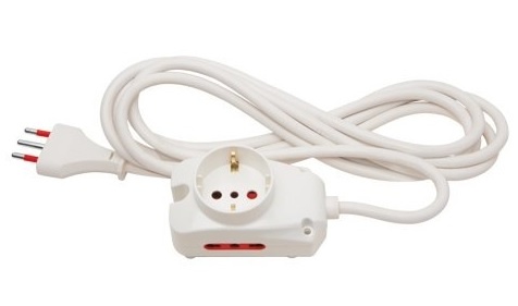 Alargue 3 metros 1xSchuko + 2x3L a ficha 3L Conatel