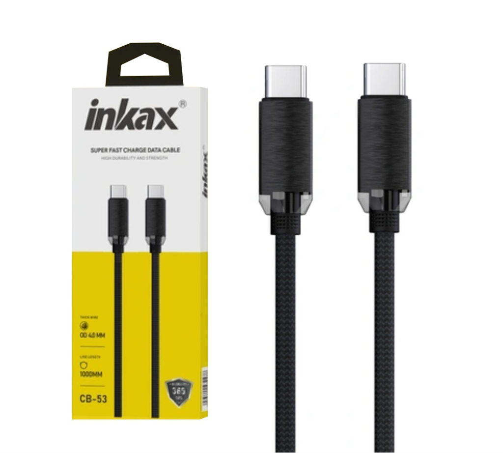 [CB-53] Cable Inkax USB-C / USB-C 100W 1m negro