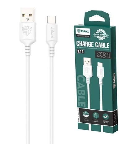 [X01] Cable Inkax USB-C 3.1a 1m blanco