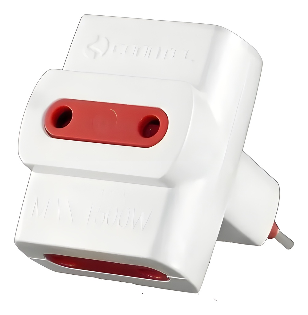 Adaptador De Corriente 3 Entradas A 1 Salida 2 Líneas Blanco
