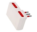 Adaptador De Corriente 4x3l A 1x3l Cuatro Tomas Blanco