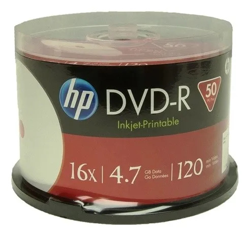 Dvd-R 4.7GB 16x Hp Bulk 50 Unidades