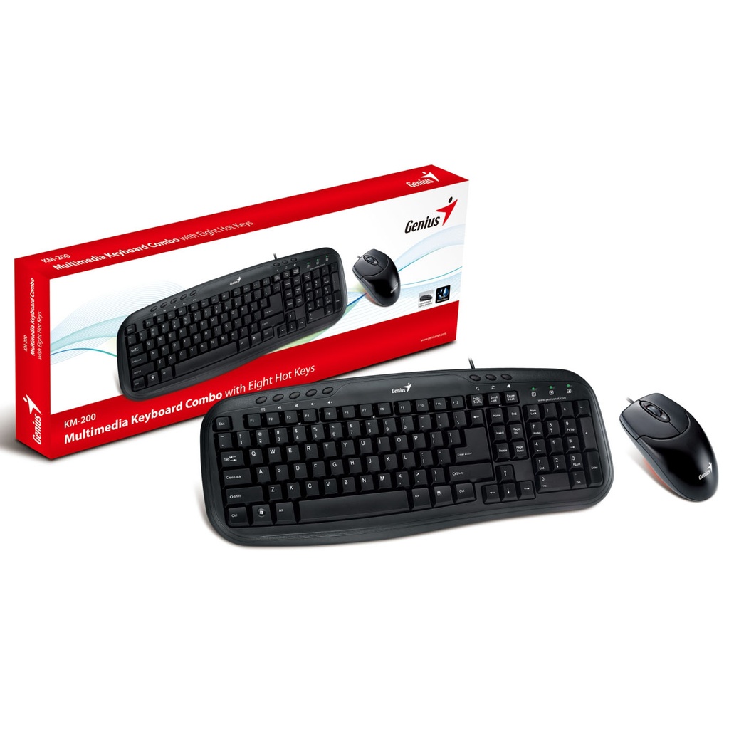 [31330003401] Combo Genius KM-200 multimedia teclado y mouse usb