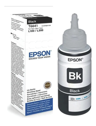 Botella de Tinta T6641 Negro 70ml