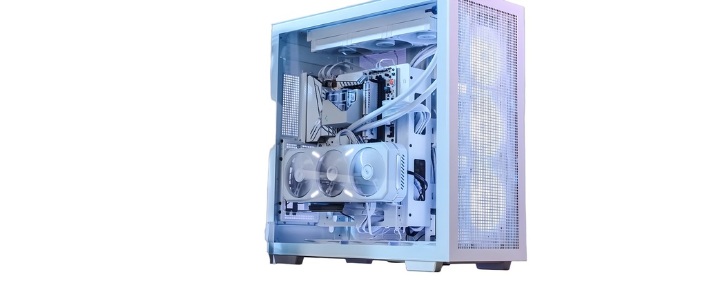 Gabinete Atx Full Tower Mini-Itx / M-Atx / Atx / E-Atx Blanco Vidrio 1 Ventilador Argb USB-C Frontal
