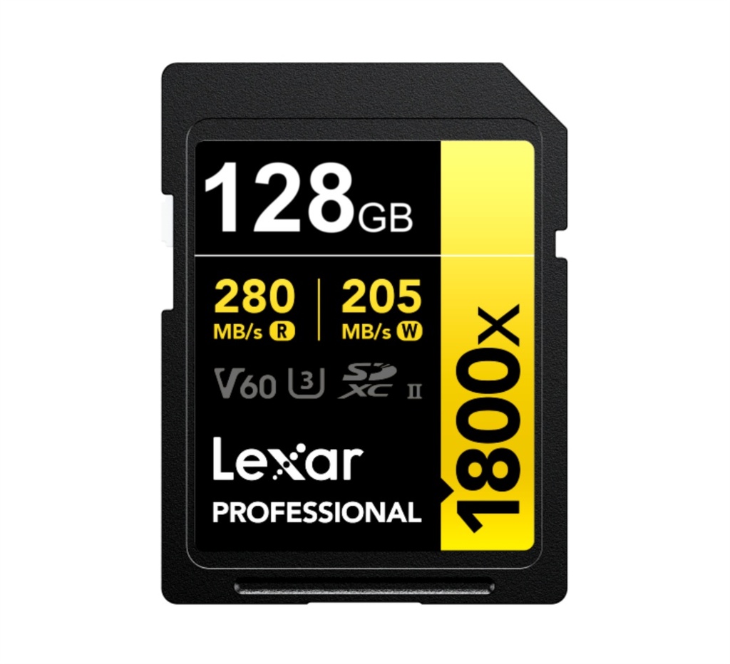 [Professional Gold Series] Memoria SDXC Lexar Pro 1800X 128GB UHS-II Gold Series