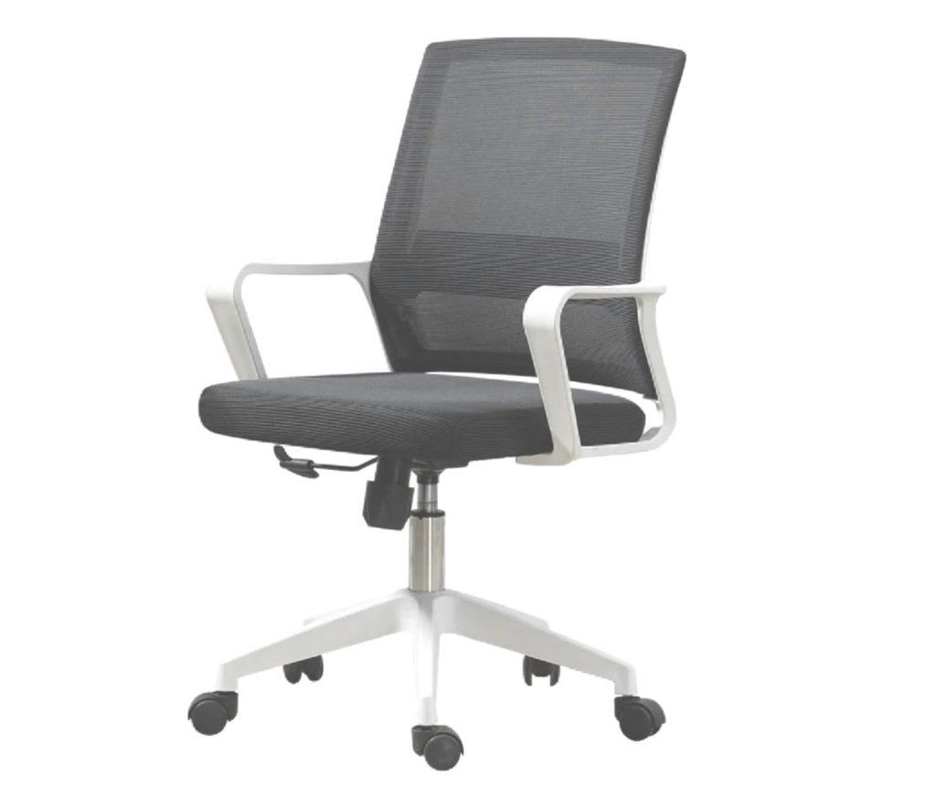 Silla de oficina Ryan gris/blanco