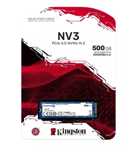 Disco SSD NV3 Kingston 500GB NVMe M.2 2280 PCIe Gen4x4