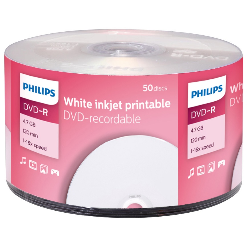 [DM4I6U50F/97] DVD-R 16X Philips 120min 4.7GB Printables