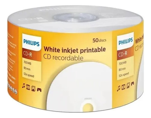 Cd-R 700MB 80min 52x Printable Philips Cr7d5jy50