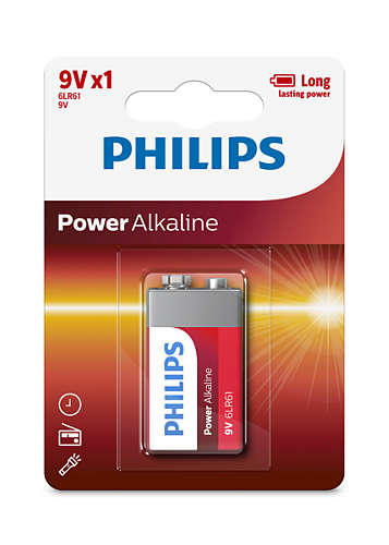[6LR61P1B/97] Bateria alcalina Philips 9V
