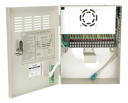 Fuente Backup 12V 20A 18 Salidas con Gabinete Largo SZ