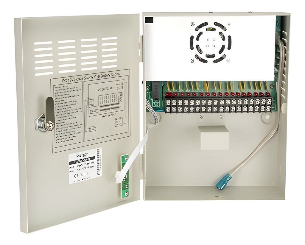 Fuente Conmutada 12V 20A 18 Salidas Con Backup Y Protección Contra Sobretensión Y Cortocircuitos