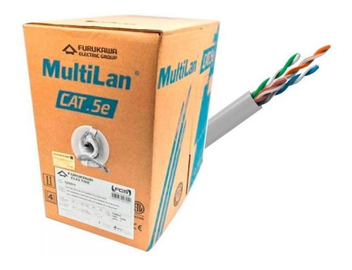 CABLE UTP INTERIOR CAT 5E 100% COBRE