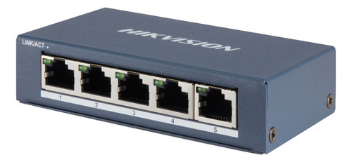 Switch No Administrable 4 Puertos Gigabit + 1 Uplink PoE 35W Hikvision