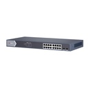 Switch No Administrable 16 Puertos Gigabit 2 Uplinks Fibra Óptica PoE 125W
