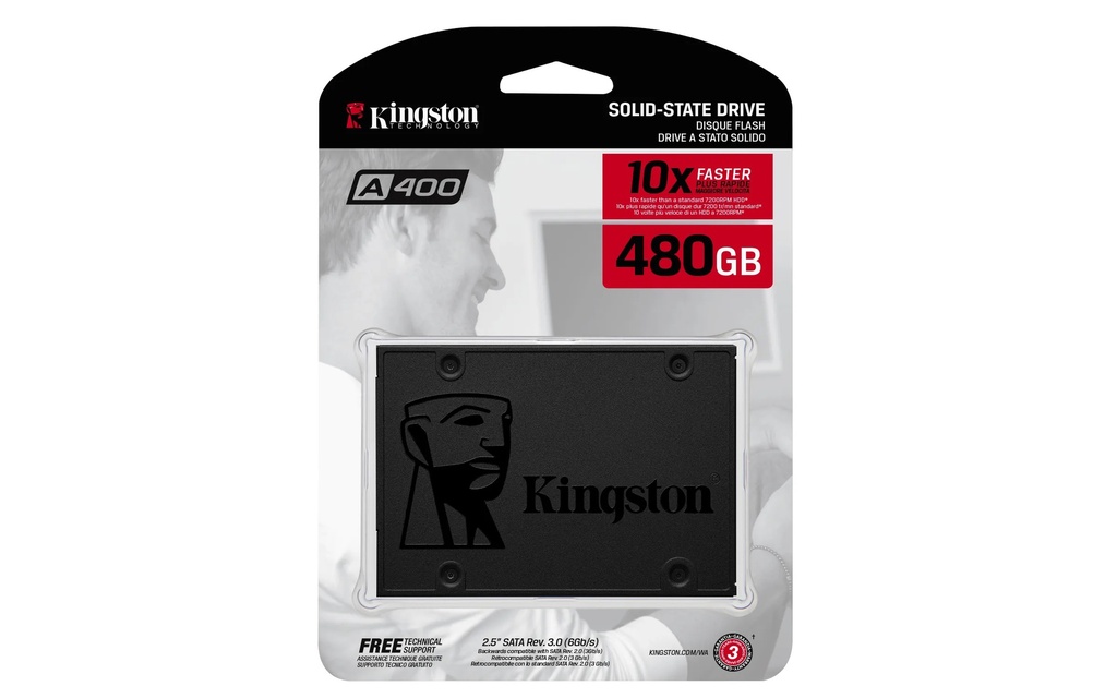 SSD SATA 480GB 2.5" KINGSTON A400