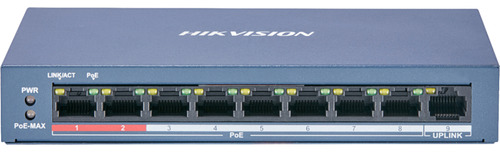 [DS-3E0109P-E/M] SWITCH POE 8 PUERTOS 100MB + 1 UPLINK 100MB