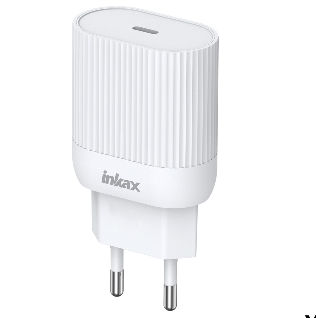 Cargador Inkax USB-C PD 20W blanco