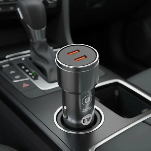 Cargador Para Auto Doble Puerto USB-C 60W Inkax