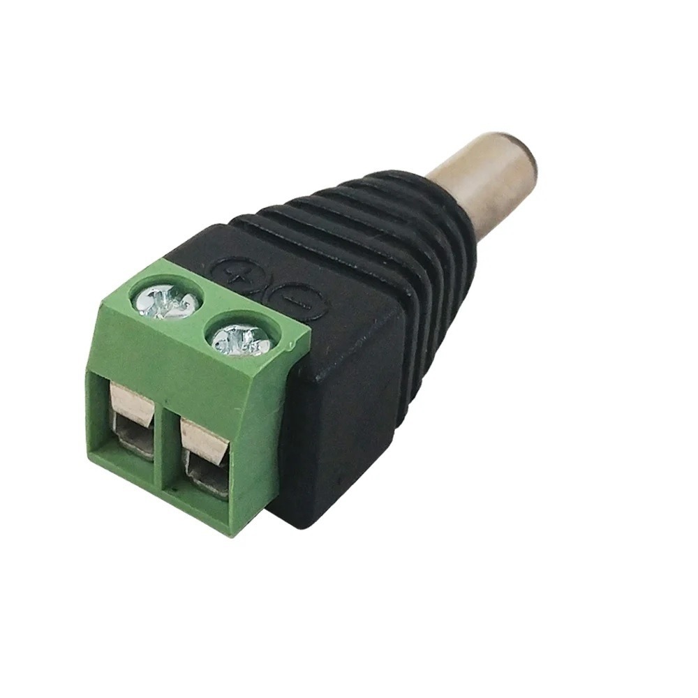 Conector Dc 2.1mm Macho Atornillado