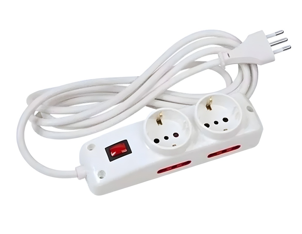 Zapatilla Eléctrica 6 Tomas Blanco