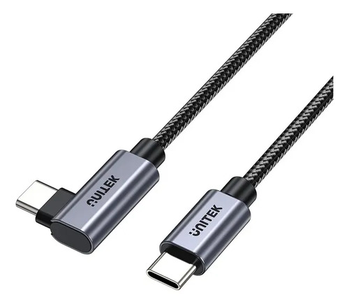 Cable Unitek USB-C a USB-C 90 grados PD 100w 2m