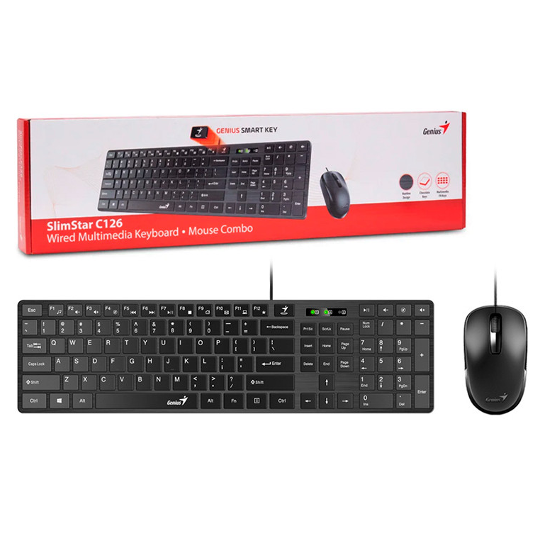 [SlimStar C126] Combo Genius SlimStar C126 teclado y mouse usb