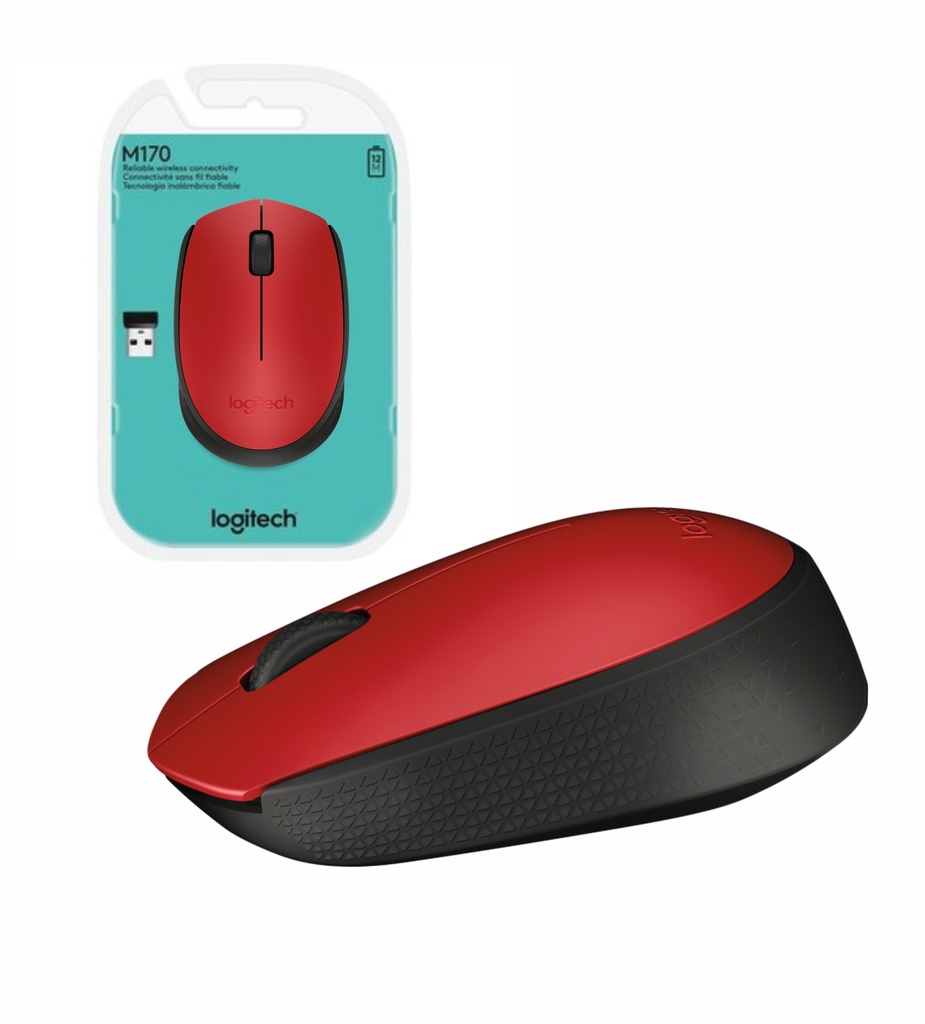 [M170] Mouse Logitech M170 inalámbrico rojo