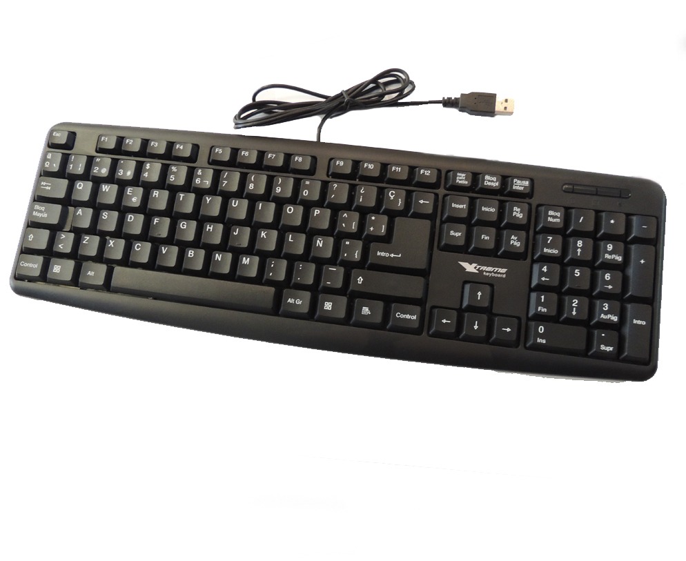 Teclado USB Español Negro Con Retroalimentación Táctil