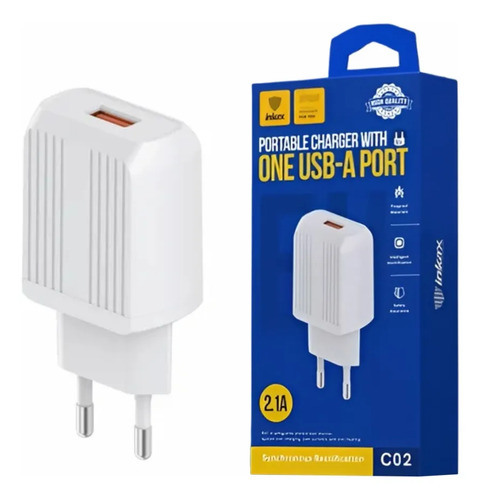 Cargador USB-A 2.1A Blancо