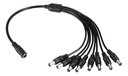 Cable Splitter de Poder NRG Plus 1 a 8 con Conector 5.5 x 2.1 mm 40cm