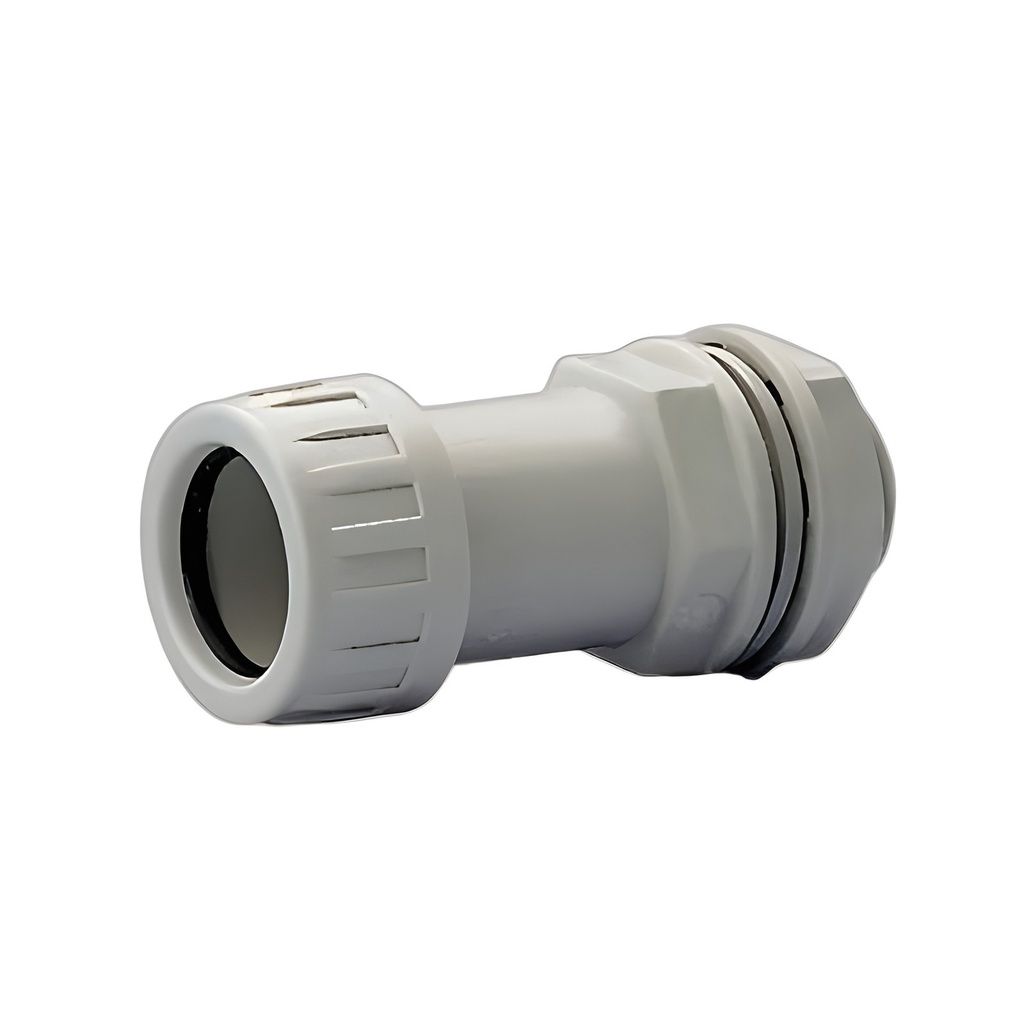 Cónector De Tubería IP65 25mm Gris Claro PVC