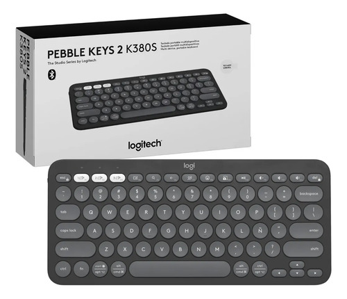 Teclado Logitech K380S Pebble Keys 2 bluetooth grafito